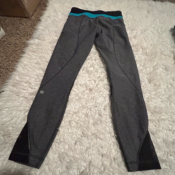 Lululemon Inspire Tight II (Mesh) Heathered Black full length zip bb - Picture 9 of 15
